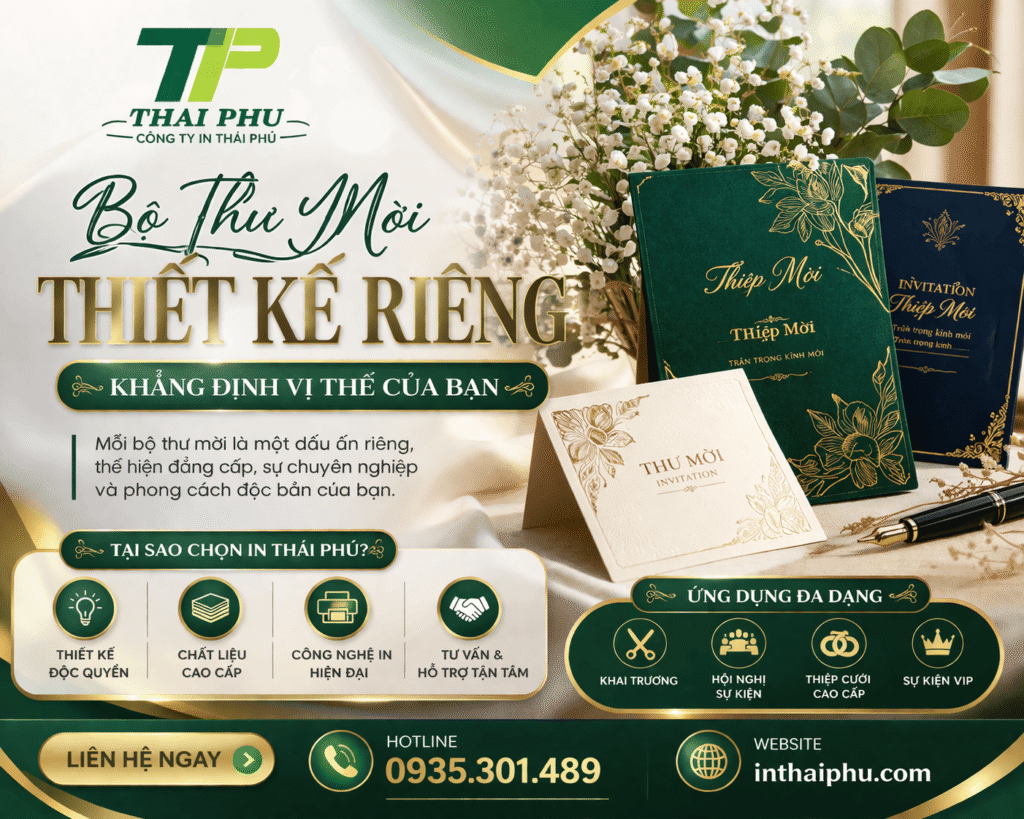 bộ thư mời thiết kế riêng