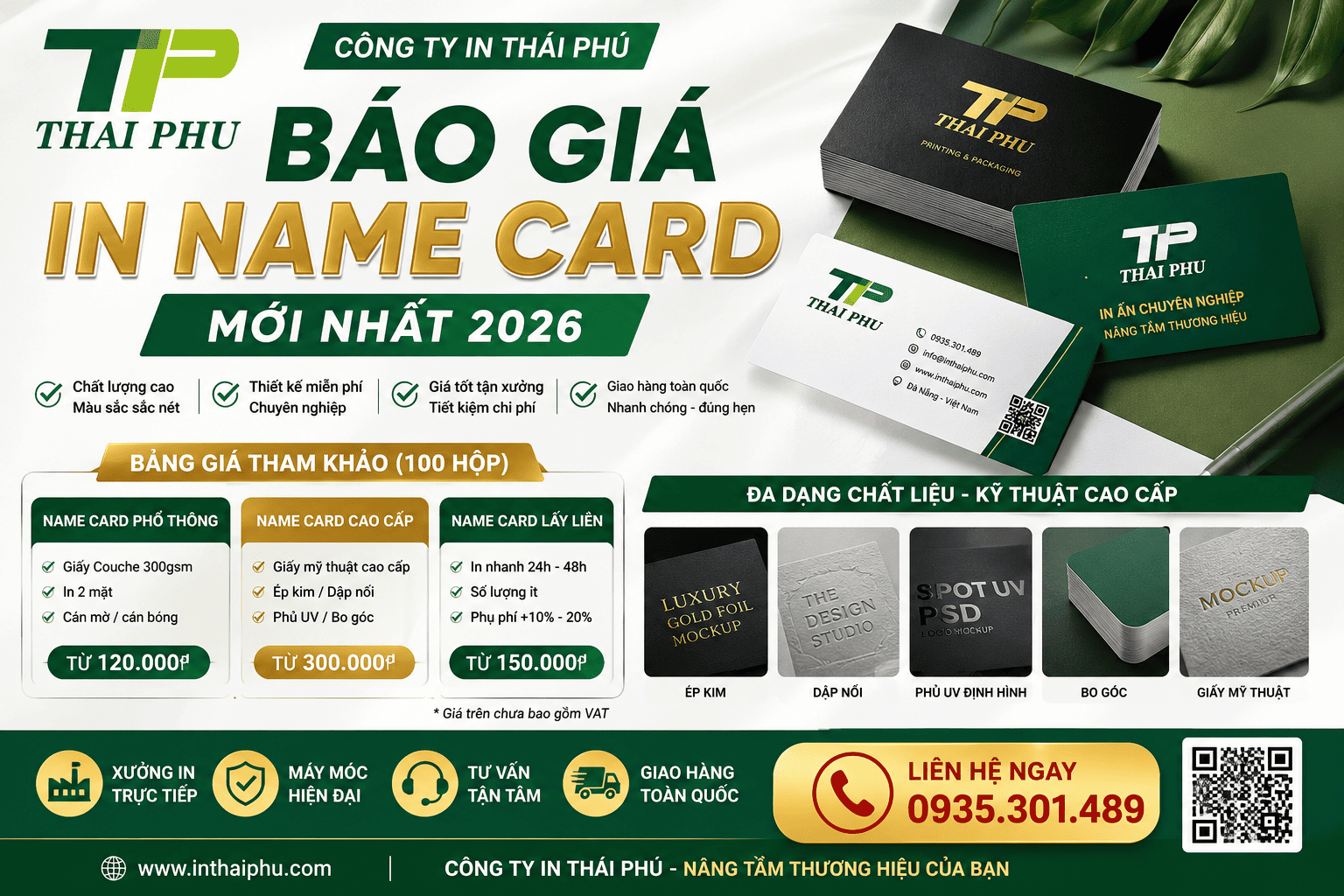 địa chỉ in name card đẹp – giá tốt – uy tín
